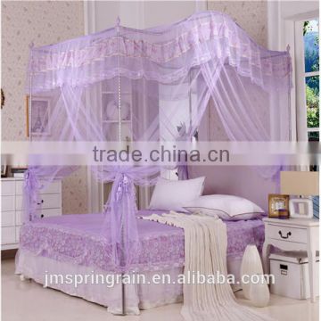 Stainless Stell Frame Palace curtain purple lMosquito Net deluxe Bed Canopy Mosquito netting