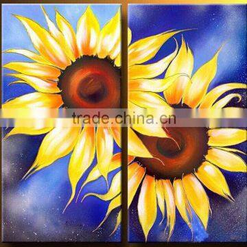 Handpainted Abstract Flowers Oil Painting For Bedroom 57084