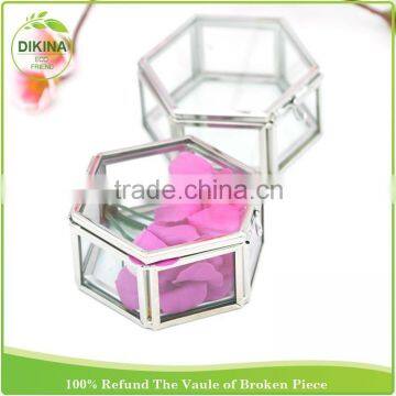 Childrens Fireproof Strong Metal Family Large Keepsake Memory Silver Container , Hexagon Triangle Square Small Kids Lock Box photo-4