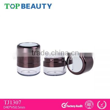 TJ1307- Attractive Clear Empty Powder Jar with Sponge