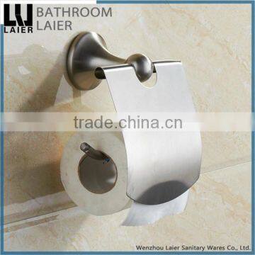 Customized Understated Design Covered Zinc Alloy Brush Nicked Bathroom Sanitary Items Wall Mounted Toilet Paper Holder