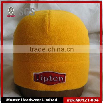 Yellow Polar Fleece Beanie Hat/ Custom Polar Fleece Winter Beanie Hat