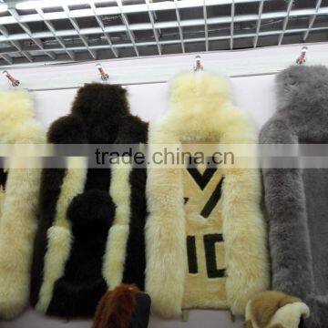 Real multed color fur cushion/wholesale cushion blanket 2015