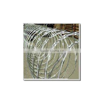 crossed razor wire