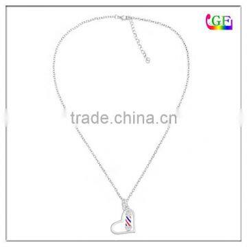 Custom Haircut Jewelry Metal Silver Barber Shop Pole Necklace