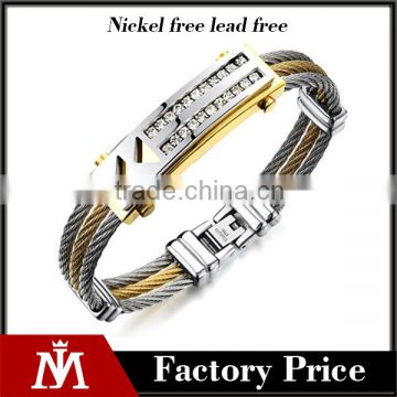 Hot sale bangle new design stainless steel fashion crytal twist bangle