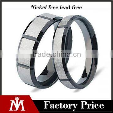 2016 newest design high polished cool simple stainless steel wedding band ring for Lover