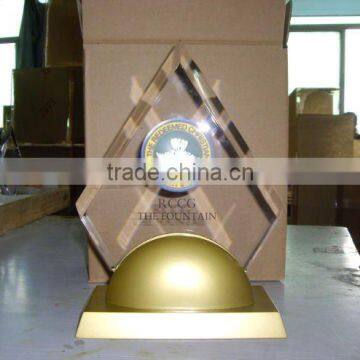 Beautiful Acrylic Trophy Award With Metal Base