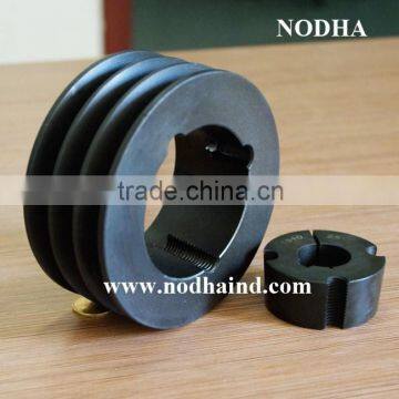 V pulleys and taper bush, european standard V belt pulley black phosphated pulley