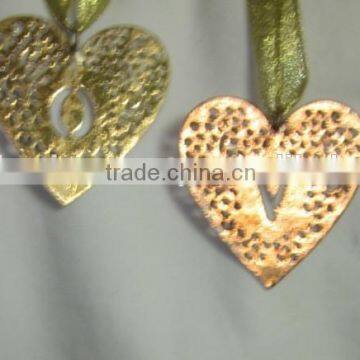 Christmas Decoration Metal Christmas decorations hangings-Heart shape, metal heart shape decoration, Heart shaped Christmas deco