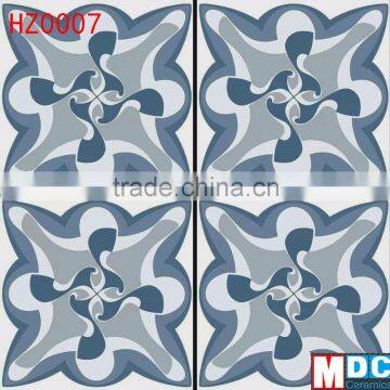 Moroccan floor and wall design flower pattern with well decoration