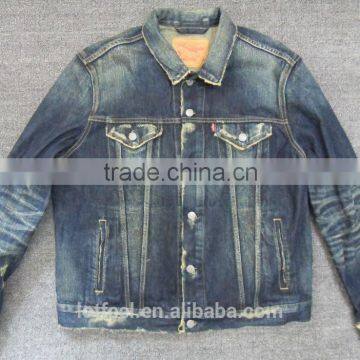 fashion wholesale High quality Vintage wash denim jacket (LOTV018)