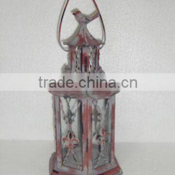 Iron Candle Lantern with roof