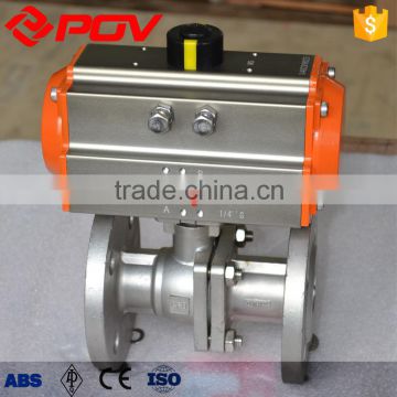 flange ss304 pneumatic ball valve dn150 china manufacturer