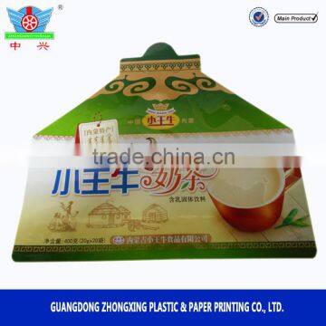 Food grade shaped milk tea powder bag /individual tea bags with FDA certificated