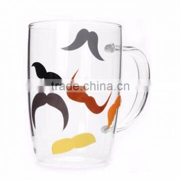 2016 Wholesale Funny Silicone Mustache Wine Glass Ring Markers