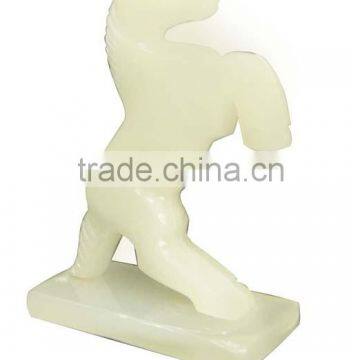 Natural Marble Onyx Designed Marble Standing Horse.