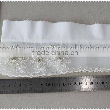 2016 Fashion Organza Flowers Lace Beaded Collar, Embroidery Beades Neckline for Garment photo-2