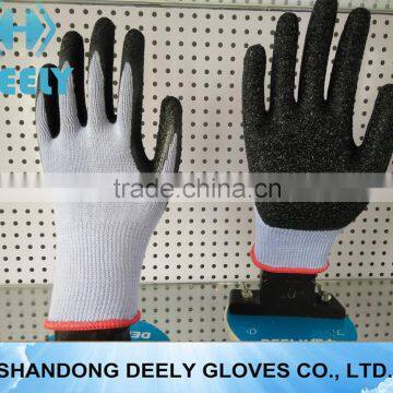 Natural Latex Palm Coated Wrinkle Gloves/industrial Gloves photo-6