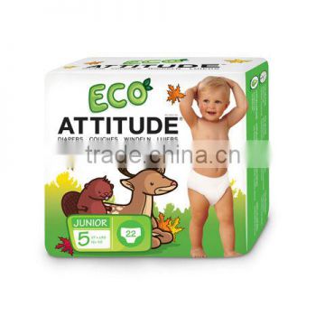 Attitude Eco-Friendly Diapers Size 5 (12+kg) 22 wipes