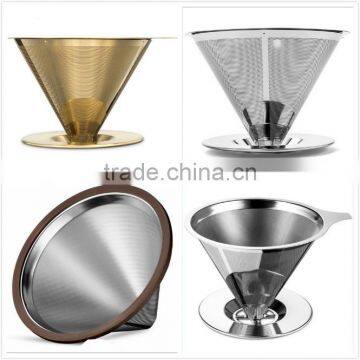 PREMIUM Stainless Steel Coffee Dripper | Reuseable Coffee Filter with Cup Stand