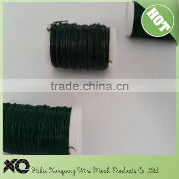 wood-stick green plastic coated garden wire