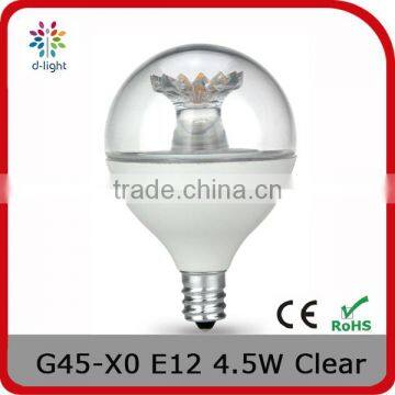 A50 350LM 4.5W EQUAL TO 30W E11 GLOBE TRANSPARENTS LIGHT FOR CANADA