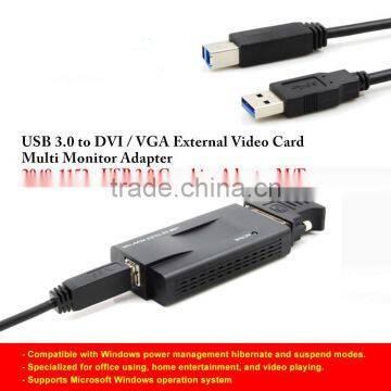 USB 2.0 3.0 to DVI/VGA External Video Card Multi Monitor Cable Adapter Converter for Mac or PC - 1920x1200 USB 3.0 to VGA DVI