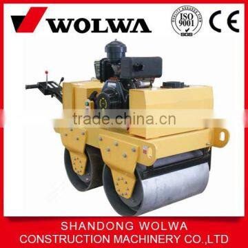 high quality 550kg double drum walking behind mini hydraulic vibrating road roller compactor