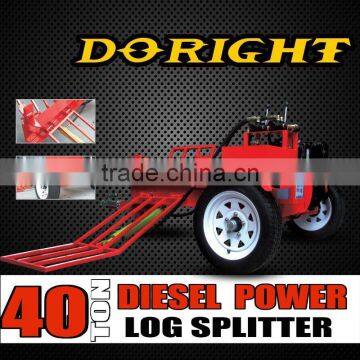 CE,EPA approved 40 tons Diesel log splitter with log lift