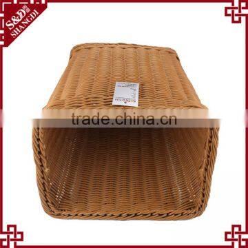 Customized Hand Weaving Big Size Toy Laundry Storage Plastic Basket With Handle photo-3