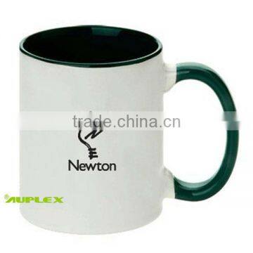 Best Quality Golden 11oz Rim and Handle Colorful Ceramic Coated Mug photo-5