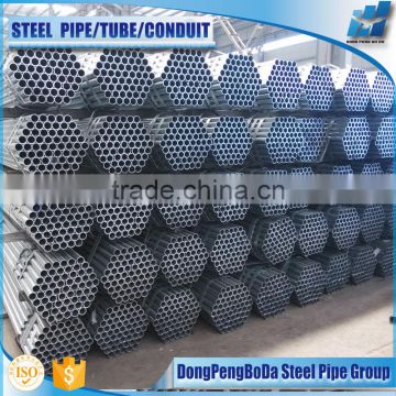 hot dip zinc coated BS mill price black galvanized steel pipe