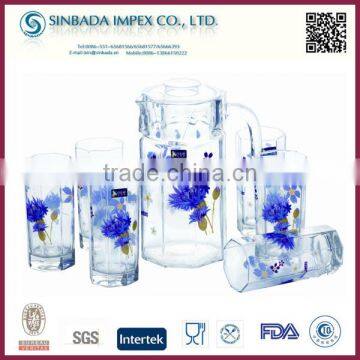 New Fancy Arabic Glass Water Jug Tea Set for Daily Use