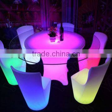 Led round table and chair/led light bar table/interactive led table