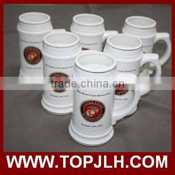 China Custom Subliamtion White Coffee mug Porcelain glass beer mug