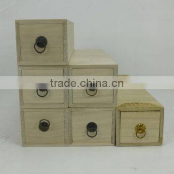Step six gird pulling wooden storage box, Coffee box, tea box