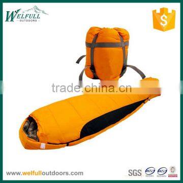 Outdoor sleeping bag with compression bag