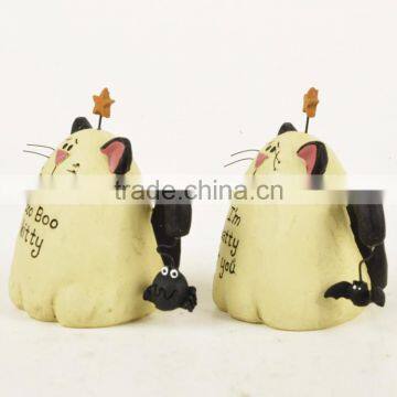 Custom 2017 Halloween Decoration Party Ghost Cat Figurine photo-3