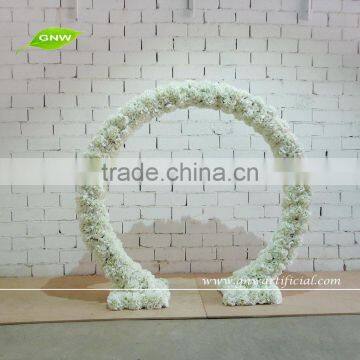 GNW wedding stage decoration artificial flower arch white wedding arch