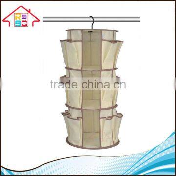 NBRSC Multi-functional 360 Degree Carousel Organizer 3-tier Spinning Closet Organizer Shoe Storage Bag photo-2