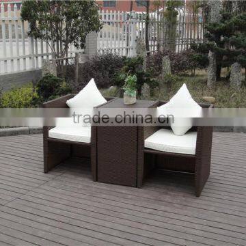 2015 3 Pics Romantic Anti-UV Outdoor Rattan Club Bar Set Furniture