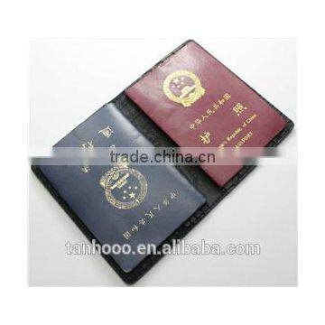 crocodile black leather passport hplder