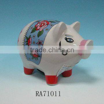 decorative pig ceramic saving bank