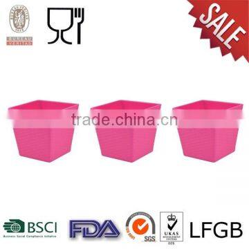 Plastic Square Flower Pot with many color