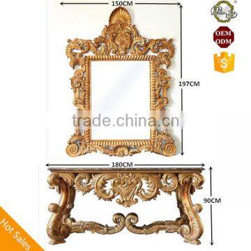 Large Size Sitting Room Furniture Set Antique Console Table With Mirror Arts