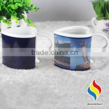 Heart Shape Color Changing Ceramic Coffee Mugs photo-5
