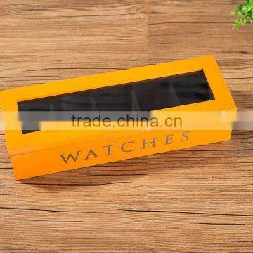 Pine Customize Multicellular Glass Display Wooden Box 4 Grids Packaging Box Tea Storage Gift Jewelry Box 15*15*5.2cm photo-5