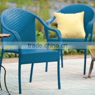 Color rattan armchair for outdoor ,garden and patio use