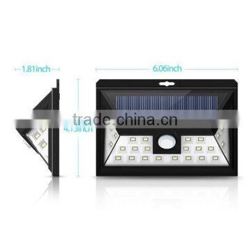 Ningbo 24led Solar Powered Night Lights Outdoor Pillar Solar Sensor Wall Lamp photo-4